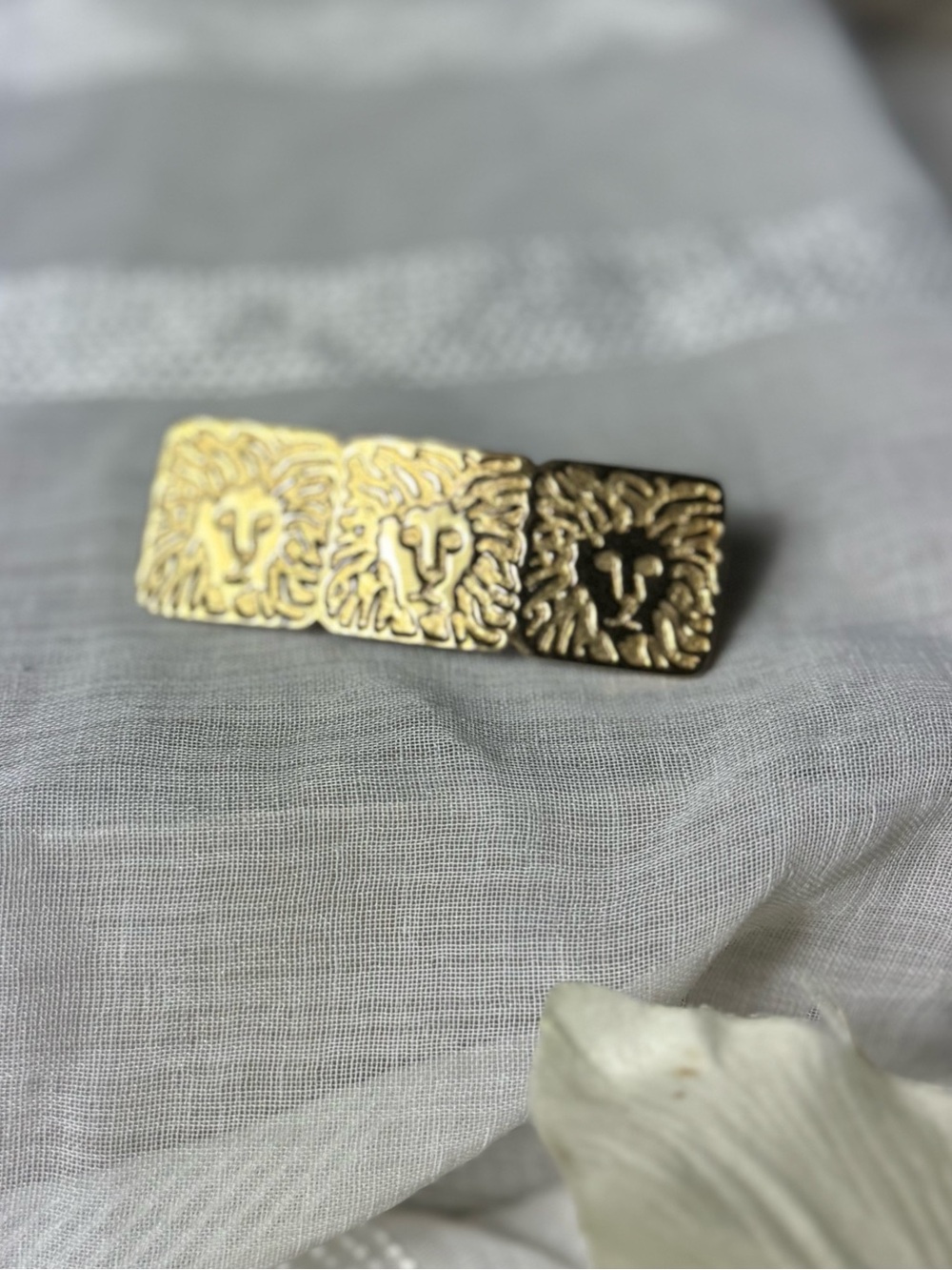 Vintage Gold Anne Klein Brooch Hair Clip accessory - Picture 9 of 14